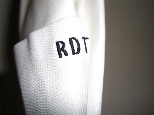 Paul Fredrick 80's Two Ply Pinpoint Oxford Shirt White Monogrammed RDT 15 - 35 - Picture 2 of 2
