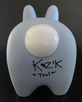 Frank Kozik SIGNED Kidrobot 10'' GID Blue Smorkin' Labbit  INSC AUTOGRAPHED Tool