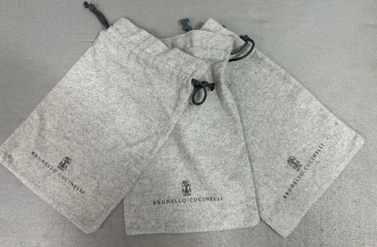BRUNELLO CUCINELLI - BRUNELLO CUCINELLI☆新品タグ付き☆お取り置き！ New Brunello Cucinelli Men's or Women's Gray Small Dust Bag