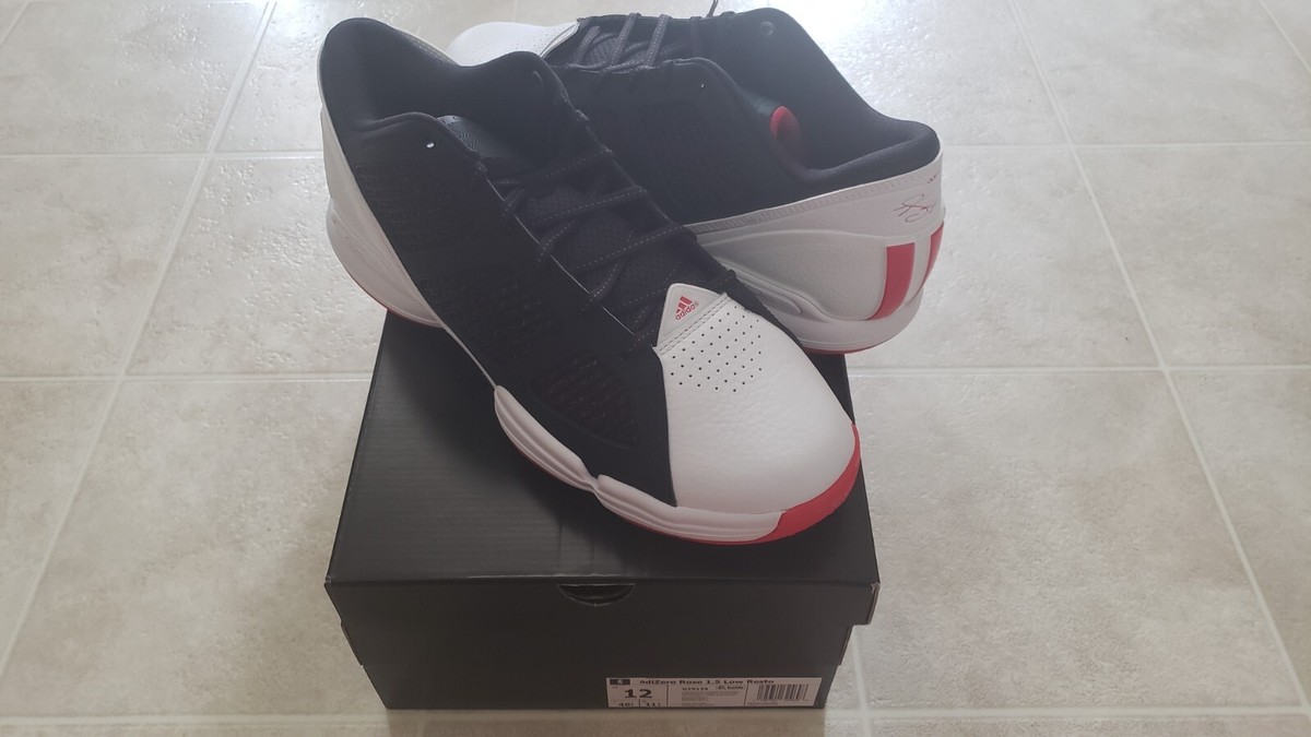 Size 10 - adidas Adizero Rose 1.5 Restomod Low Black Vivid