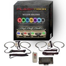 Rgb Multi Color Led Halo Kit With Rf Remote For 02-03 Nissan Maxima Headlights Rgb Multi Color Led Halo Kit With Rf Remote For 02-03 Nissan Maxima Headlights