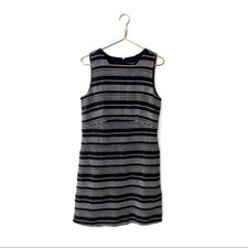 Ann Taylor | Tweed Black & White Fit & Flare Dress Womens Size 12 Petite New