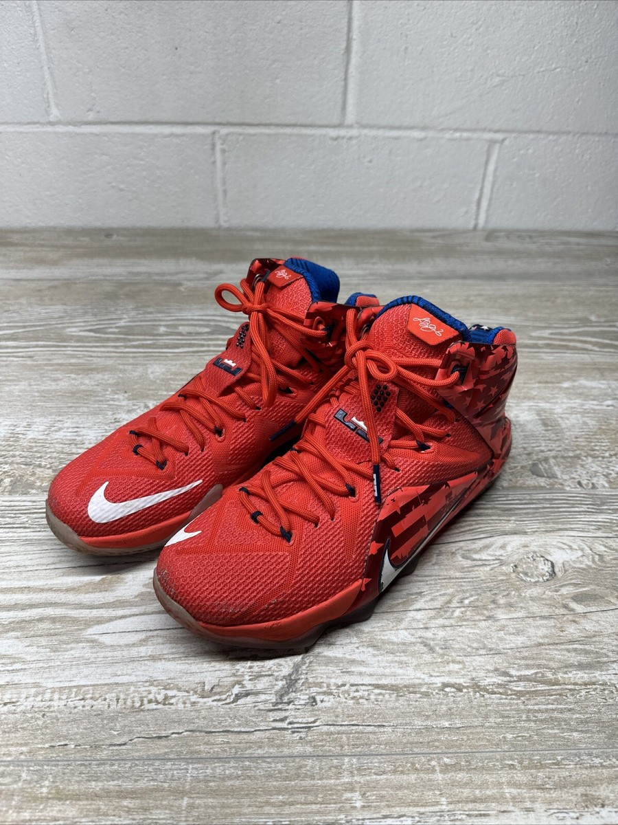 RARE Nike LeBron 12 XII USA Independence Day Red Mens Shoes 684593-616 Size 8 s-l400.jpg main image 2