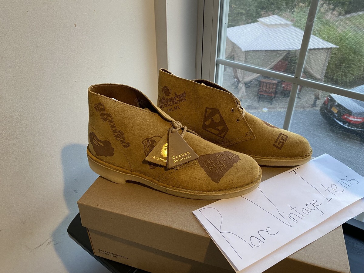 Clark’s Originals x A bathing Ape Desert boot BAPE x Clarks Originals Wallabee and Desert Boot | Hypebae main image 2