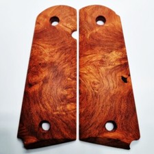 New COLT 1911 Full Size KIMBER Exotic Afzelia Burl Wood Grips Handcraft 37