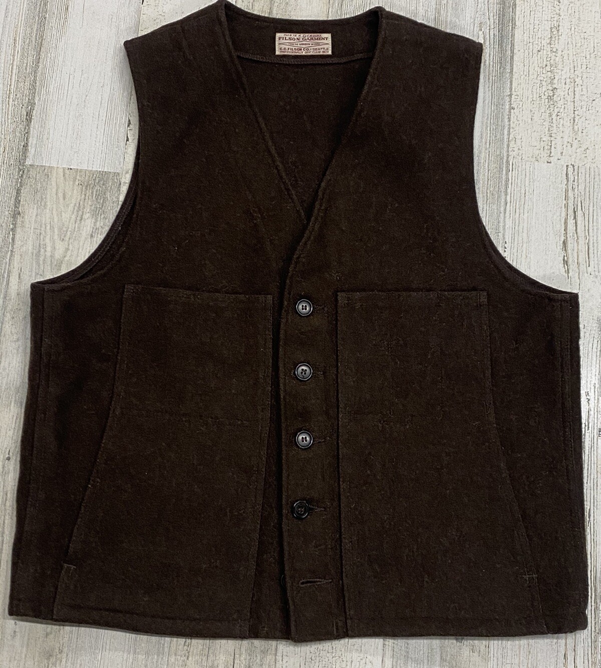 Vintage Filson Vest. 100 Virgin Wool Mackinaw. Men's… Gem