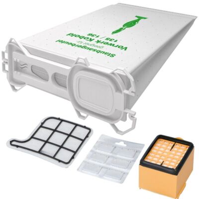 Zubehörset passt für Vorwerk VK 135 136 12 Staubsaugerbeutel 2 Filter Duftsticks
