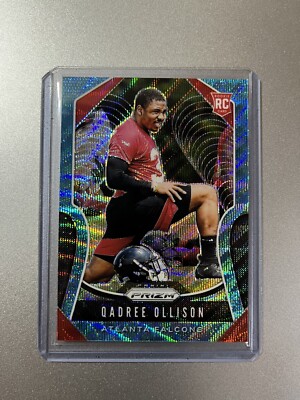 Qadree Ollison Atlanta Falcons Panini Prizm NFL 2019 BLUE WAVE ROOKIE SP /199