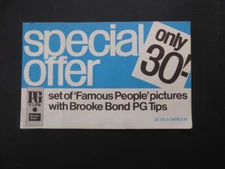 Brooke Bond PG Tips Famous People cards flyer order form
