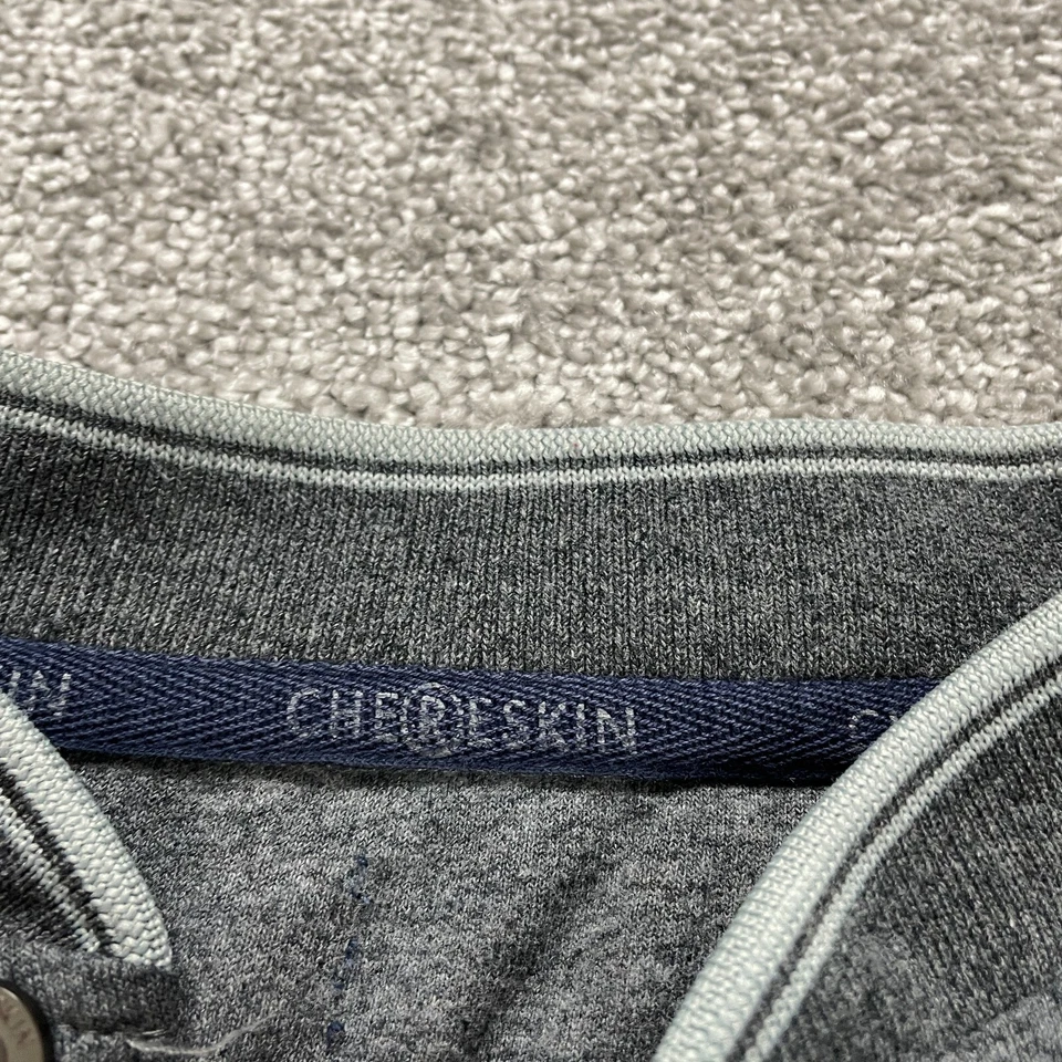 Chereskin Henley 衬衫男式 XL 纯灰色长袖休闲户外套衫 — 第 4/4 张图片