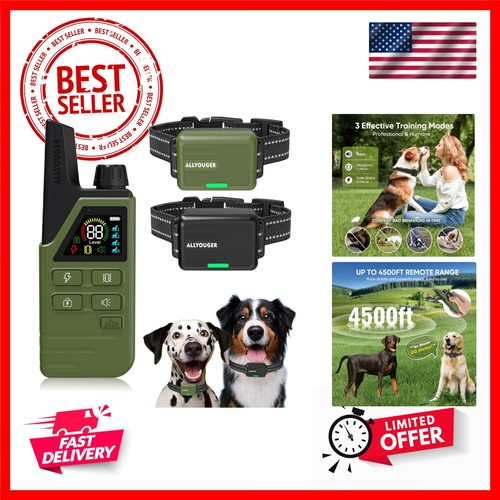 2 In 1 Training Collar Remote 2 In 1 Dog Shock Bark Collar 4500FT Remote Collar With Voiceprint Bark And Training Collar Combo 2 In 1 Training Collar Remote 2 In 1 Dog Shock Bark Collar 4500FT Remote Collar With Voiceprint Bark And Training Collar Combo