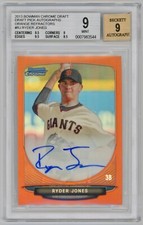 2013 Bowman Chrome Draft Ryder Jones RC Auto /25 Orange BGS 9 Rookie Autograph