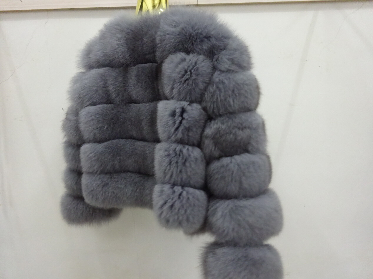 Outwear Donna Vero Vulpes Cappotto di Pelliccia Inverno Lusso Giacca di Pelliccia Fila Orizzontale