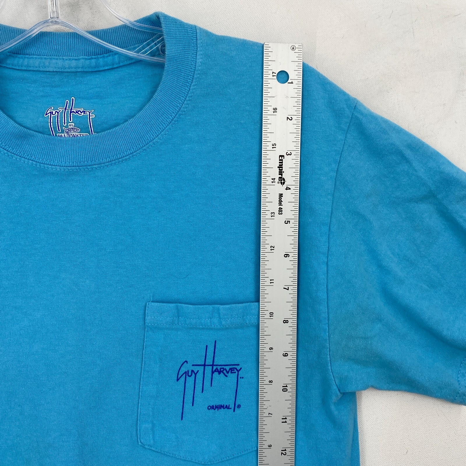 Guy Harvey AFTCO Mens Small TShirt Blue Short Sleeve Fish Graphic Tee