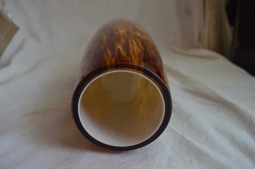 NEW BESA LIGHTING TUTU BROWN AMBER GLASS SHADE W/SATIN NICKEL CANOPY WIRING KIT - Picture 8 of 11