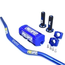 Original "Evo" PRO TAPER Handlebar Fat Bar DIRT BIKE 1 1/8'' Full Set GRIPS Pads