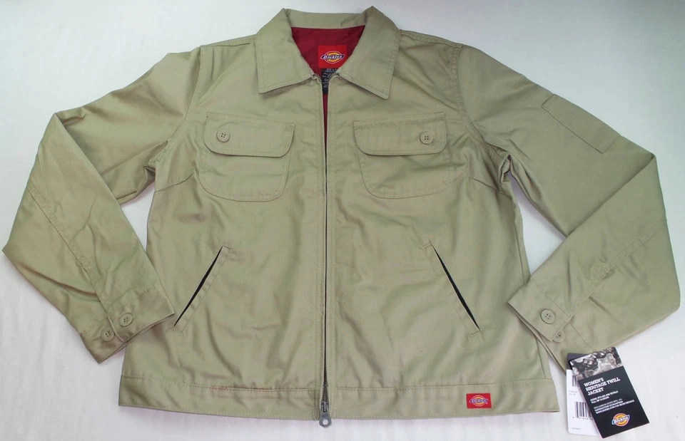 Dickies Womens Jacket Large Desert Sand Cotton Poly Twill Work Uniform Heritage - Image 4 of 4