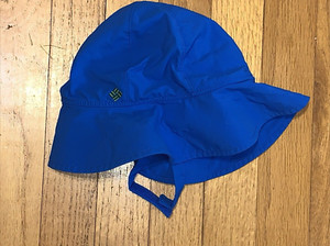 Columbia Blue Sun Hat w/ Chin Strap Youth One Size
