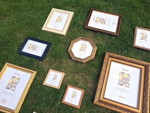 Assorted Vintage Gallery Wall Picture Frame Set Different Size Antique Frames - Picture 8 of 9