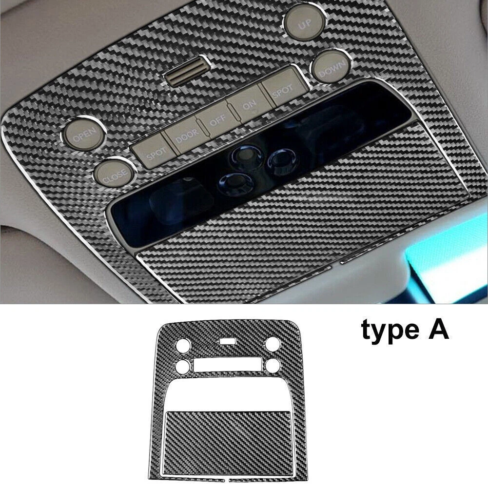 For Lexus GS3000/350 Carbon Fiber Interior Front Overhead Light Cover Trim 2Pcs