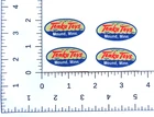 4  Tonka Mound Minn. blue oval water slide decal 1956-1957  SHIPPING W/TRACKING
