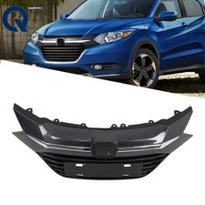 Front Upper Grille Chrome Grill US For Honda HR-V HRV 2016-2018 Gloss Black