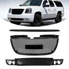 Fit For Gmc Yukon Denali 2007-2014 Black Hood Molding Trim Upper Lower Grille Fit For Gmc Yukon Denali 2007-2014 Black Hood Molding Trim Upper Lower Grille