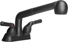 Utility Sink Faucet Laundry Room Faucet W/ Pull Out Sprayer Laundry Tub ABS
