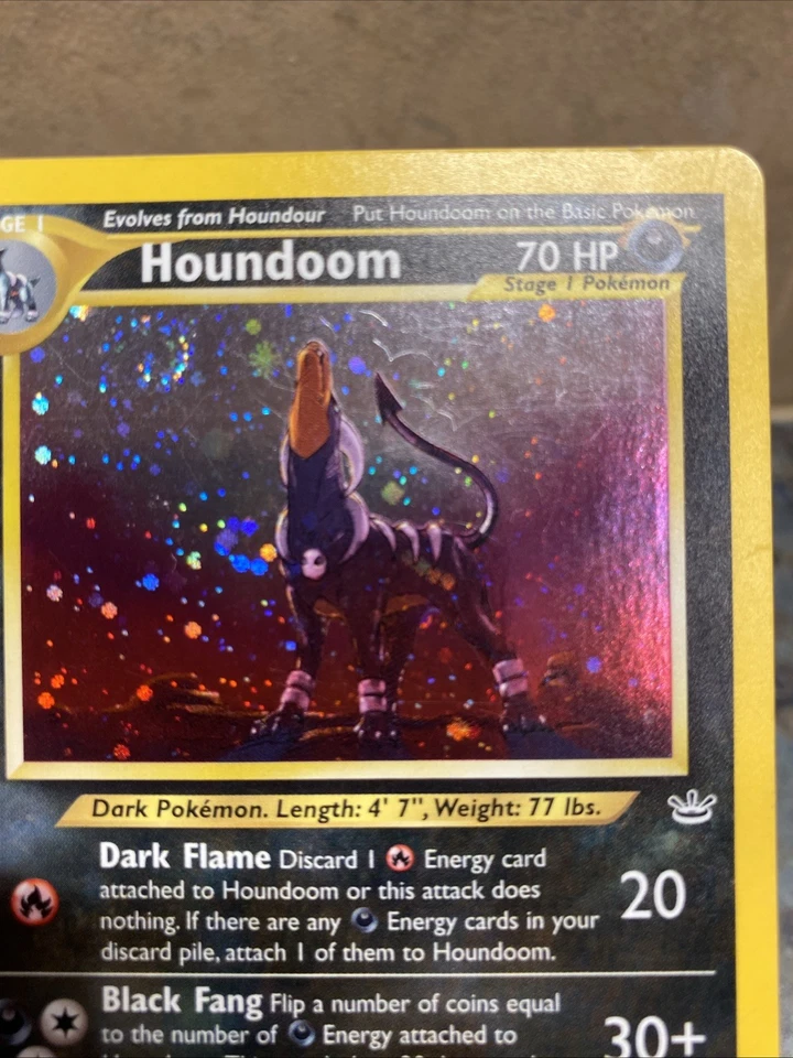 Pokémon Houndoom Double Holo Neo Revelation 8/64 Swirl - Image 4 of 4