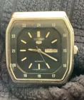 Vintage Seiko 5 Automatic 7009 Railway Time Black Dial Men's Watch