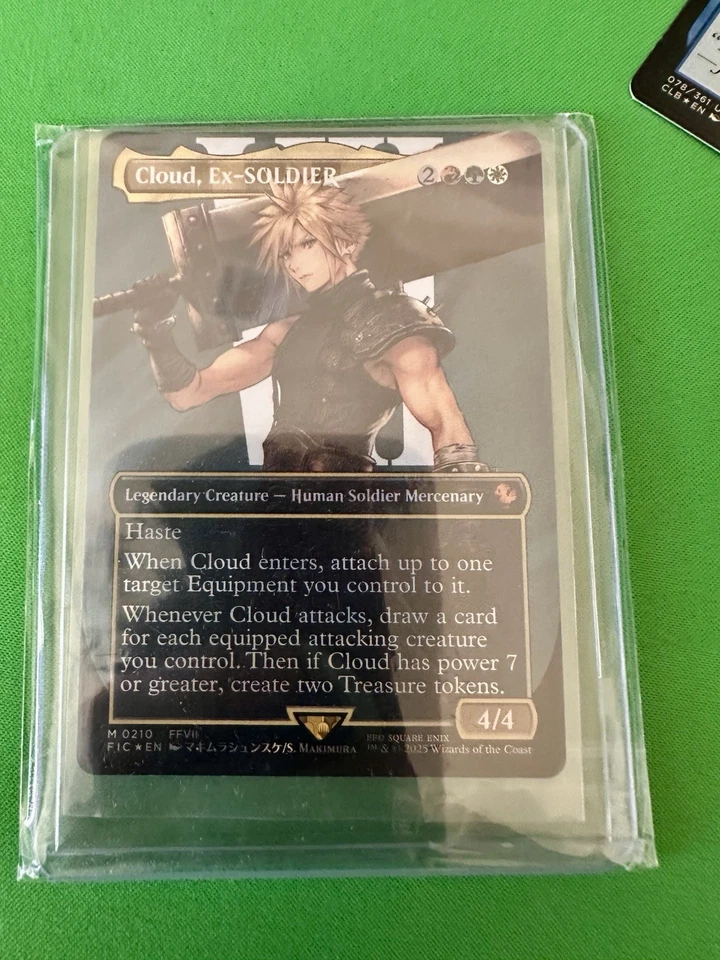 Cloud, Ex-SOLDIER (Borderless Surge Foil) #210 - MTG FIC - Excellent Condition - Image 3 of 3