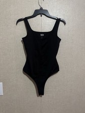 SO Juniors Sleeveless Bodysuit Black Sz Small Tank Top Snap Close