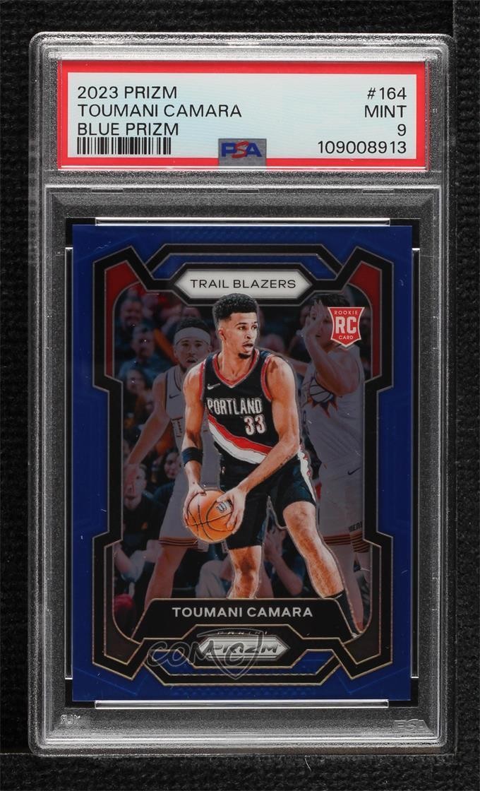 2023-24 Panini Prizm Blue Prizm 189/199 Toumani Camara #164 PSA 9 MINT 14t3