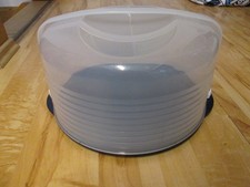 Tupperware Tortenbehälter Erste Sahne Kuchenbehälter, dunkelblau