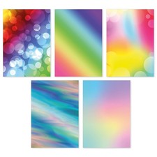 Craft Paper A4 Set 50 Sheets Theme Paper Printed on Both Sides Colourful Rain...