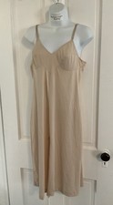 Vintage Nude Color Dress Slip By Vassarette Size 36 Circa 1980  s Retro