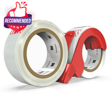  110 Total Yards Clear Packing Tape with Dispenser 2 Pack Packaging Tape...