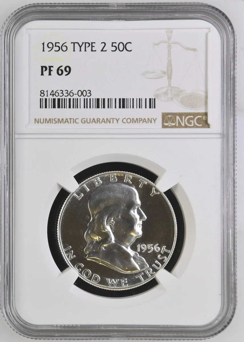 1963 アメリカ フランクリン ハーフダラー銀貨 PR69 CAMEO 鑑定済
