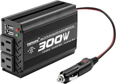 300 Watt Power Inverter Car Small Inverter Rate 300W / Peak 600W DC12V to AC 110