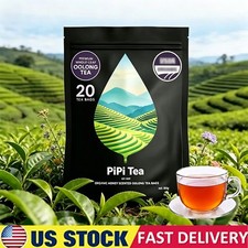 PiPi Tea Organic Oolong Tea Bags - Whole Leaf, 20 Bags 4g Each - Cortisol  Ca