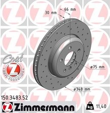 Zimmermann 150.3483.52 Bremsscheibe für BMW 150.3483.52 vorne Bremsscheibe Brems