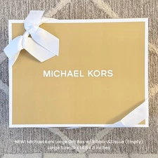 Michael Kors LARGE Gift Box w/ Ribbon&Tissue,19x14.5x8 in. SEE NOTES for details