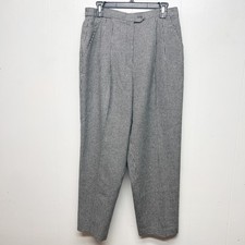 Orvis Wool Blend Vintage Houndstooth Print Women's High Rise Pants Size 16