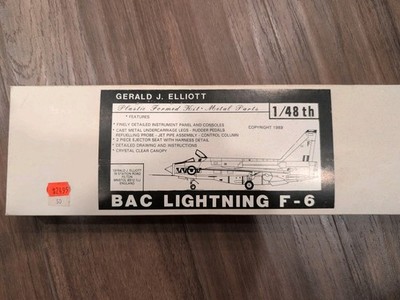 1/48 Gerald Elliott Vacuform English Electric Lightning F-6 Rare OOP Incomplete