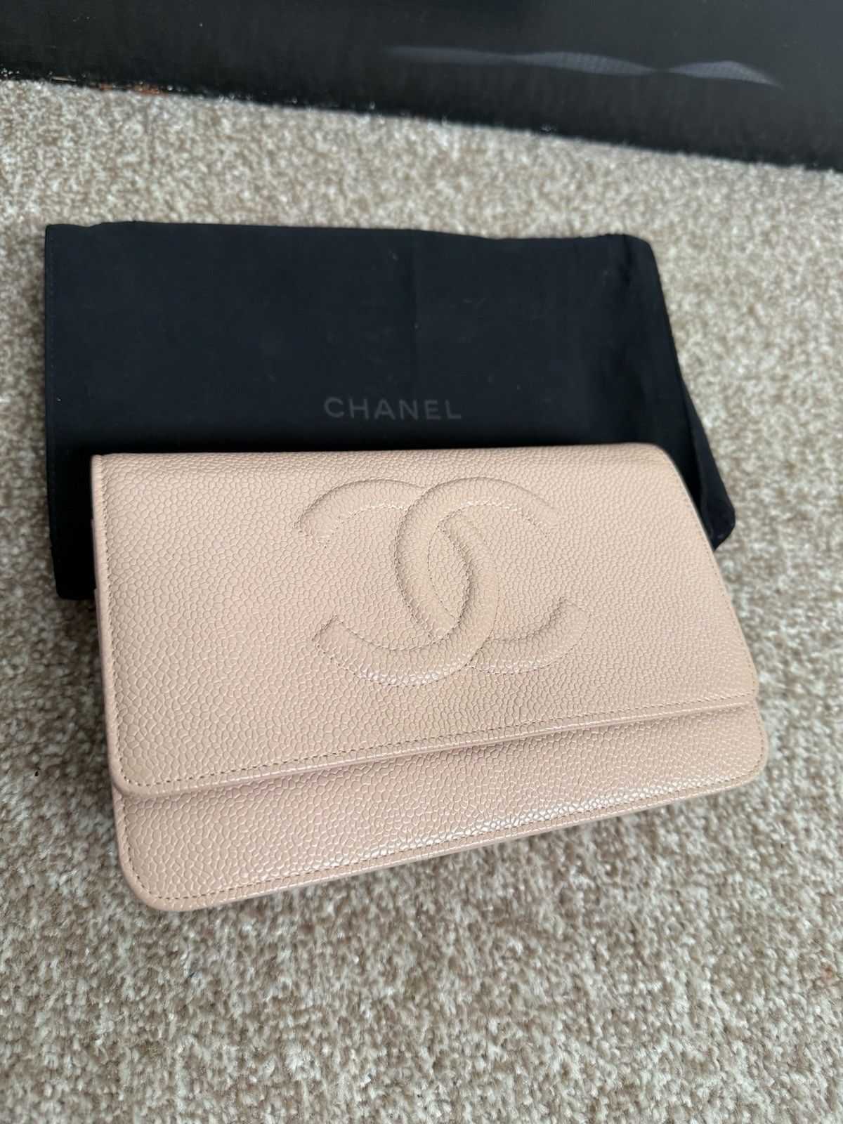 Chanel wallet on chain in caviar Leather