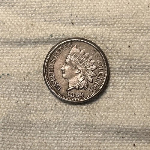 1863 INDIAN CENT XF+ BETTER DATE ZM