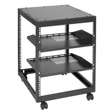 12U 4-Post Server Rack, 23-40in, Free Standing Wall Mount