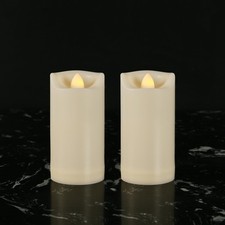 2" X 4" Battery Operated Flameless Candles with Timer, Waterproof Outdoor Fli...
