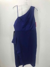 Pre-Owned Adrianna Papell Purple Size 12 1 Shoulder Short Sleeveless Dress