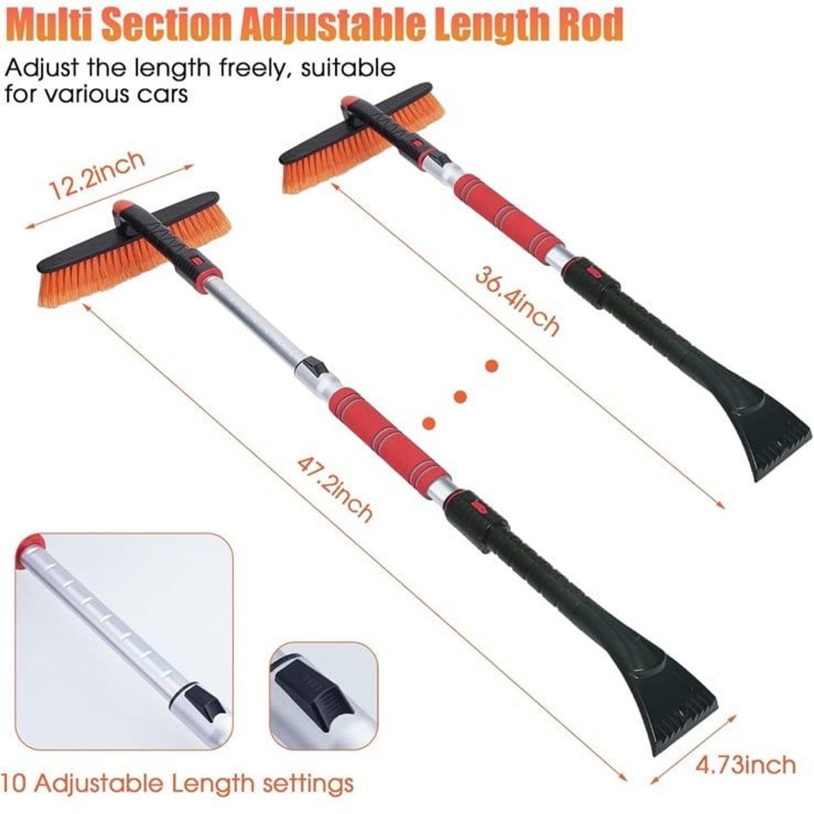 Foval multifunctional detachable snow scraper 2 pack brand new in box scratch re